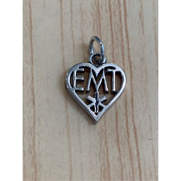 EMT Medical Sterling Silver Jewelry Charm - Picture 1 of 3
